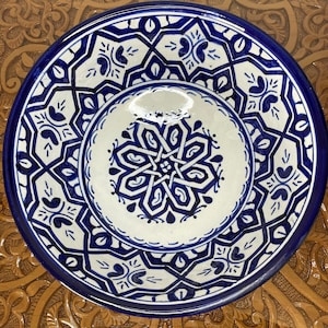 Stoviglie in ceramica Fes Fez marocchine dipinte a mano 30cm 13cm di altezza