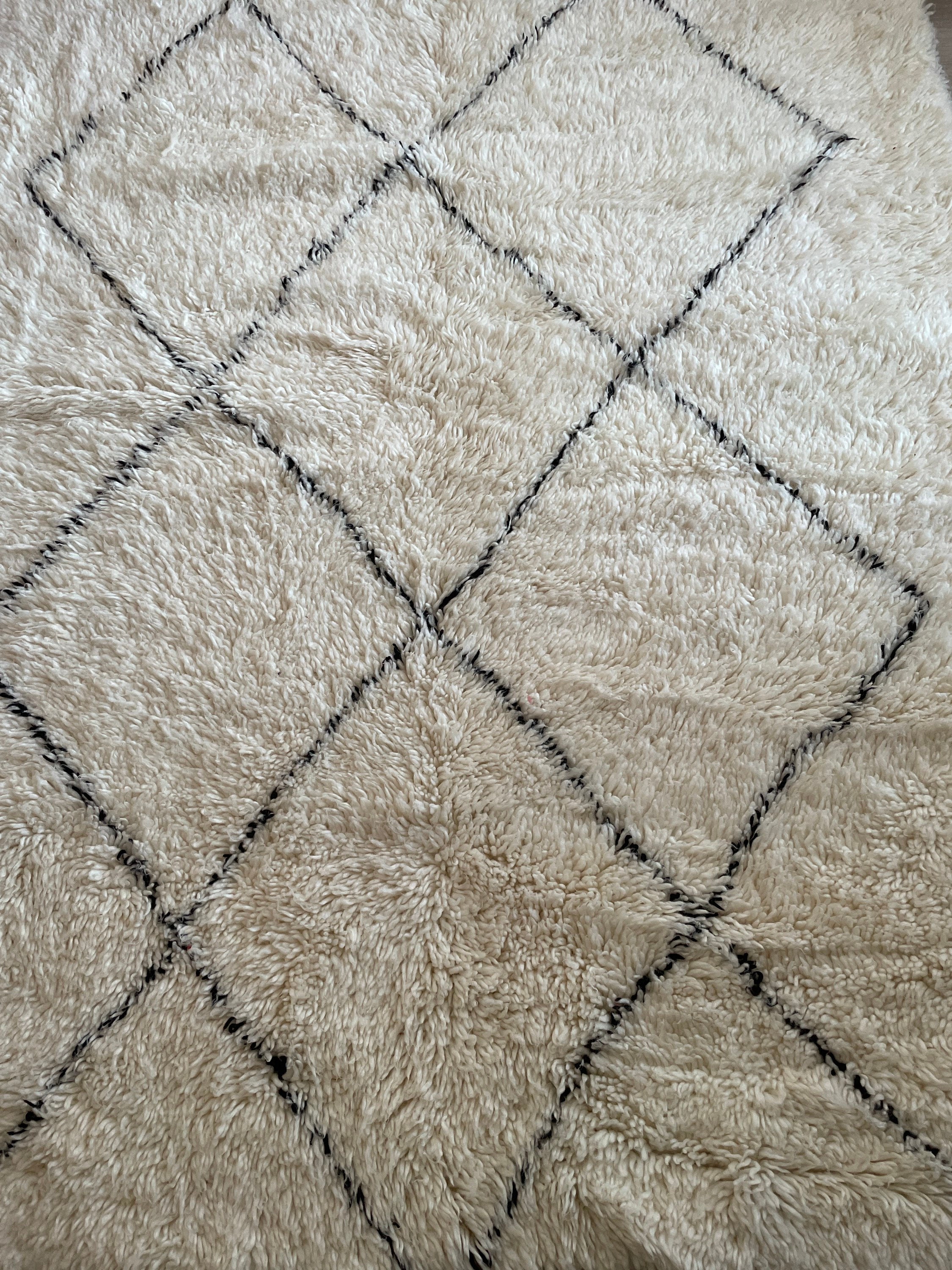 Handmade Moroccan Beni Ourain Wool Area Rug