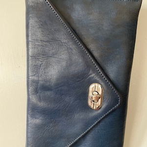 Handmade genuine Moroccan leather clutch bag With a pocket inside 24 cm14 cm