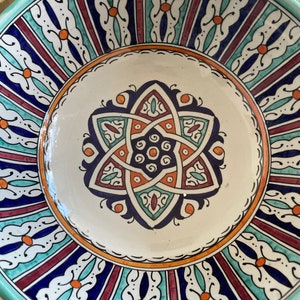 Ciotola Fes in ceramica marocchina dipinta a mano a mano