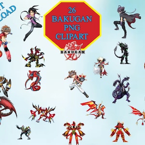 Bakugan Clipart - Instant Download  PNG 300 DPI Transparent Background, Bakugan Birthday Party,  Bakugan party, Digital PNG