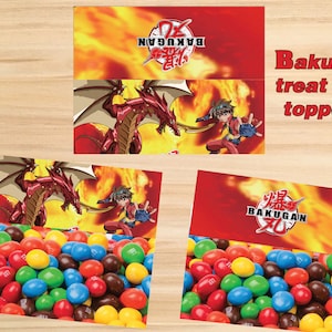 Instant Download -  Bakugan candy treat bag topper, Bakugan treat bag topper Bakugan party, Bakugan birthday – Printable