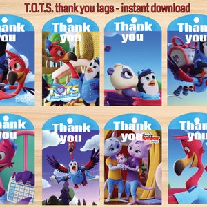 Instant Download - T.O.T.S thank you tags,  T.O.T.S party, T.O.T.S birthday – Printable