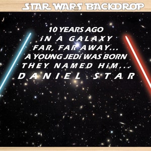 Personalized Star Wars  Backdrop,  Star Wars party, Star Wars favor, Star wars birthday. - printable