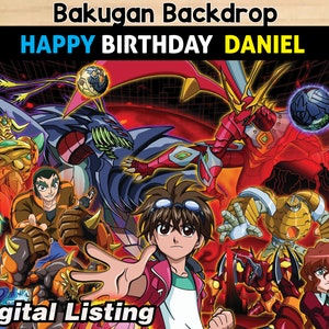 Personalized Bakugan backdrop,   Bakugan party, Bakugan birthday – Printable