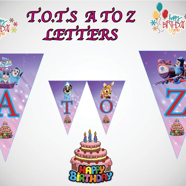Instant download - T.O.T.S banner,  T.O.T.S party, T.O.T.S birthday, tots banner – Printable