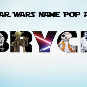 Personalized Star Wars name pop art,  Star Wars party, Star Wars favor, Star wars birthday. - printable