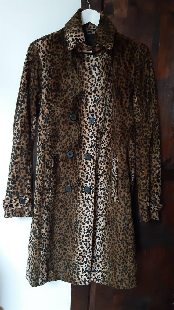 Leopard print trench