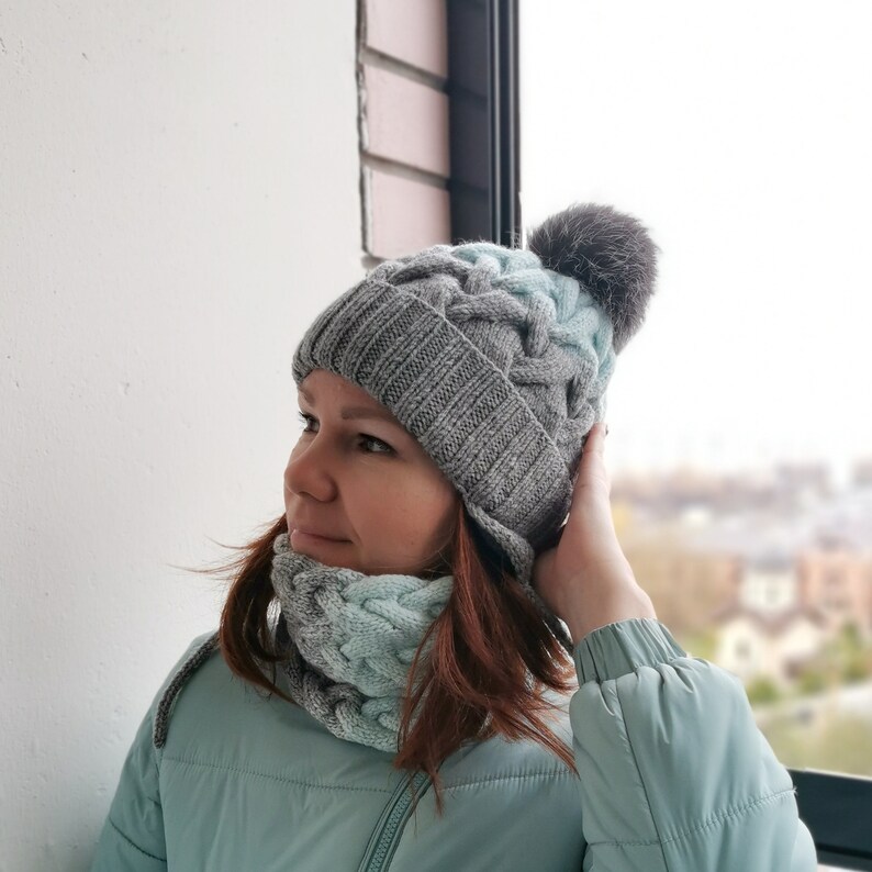 Toboggan hat and infinity scarf Hat girls online Cute winter Etsy