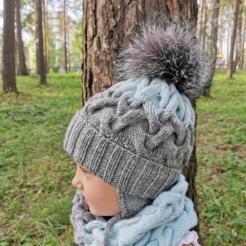 Toboggan hat and infinity scarf Hat girls online Cute winter Etsy