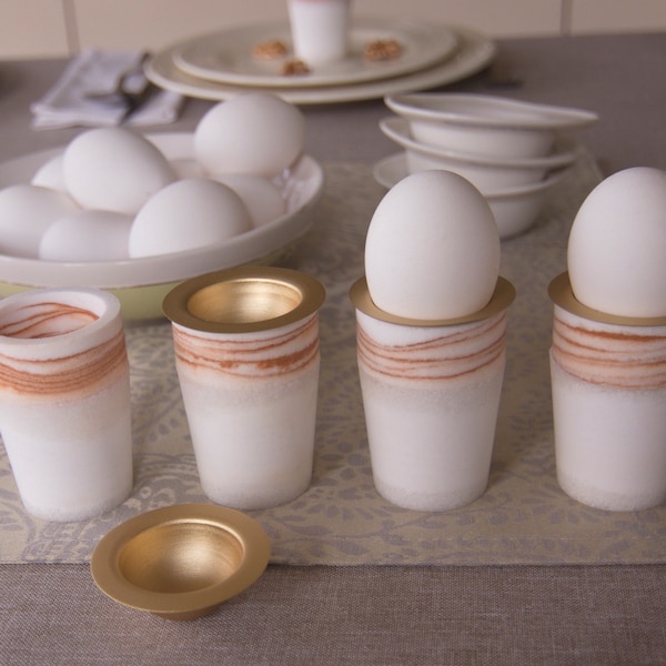 Easter Table Decor, Handmade Egg Cup, Set of 4, New Home Gift, Nordic Home Decor