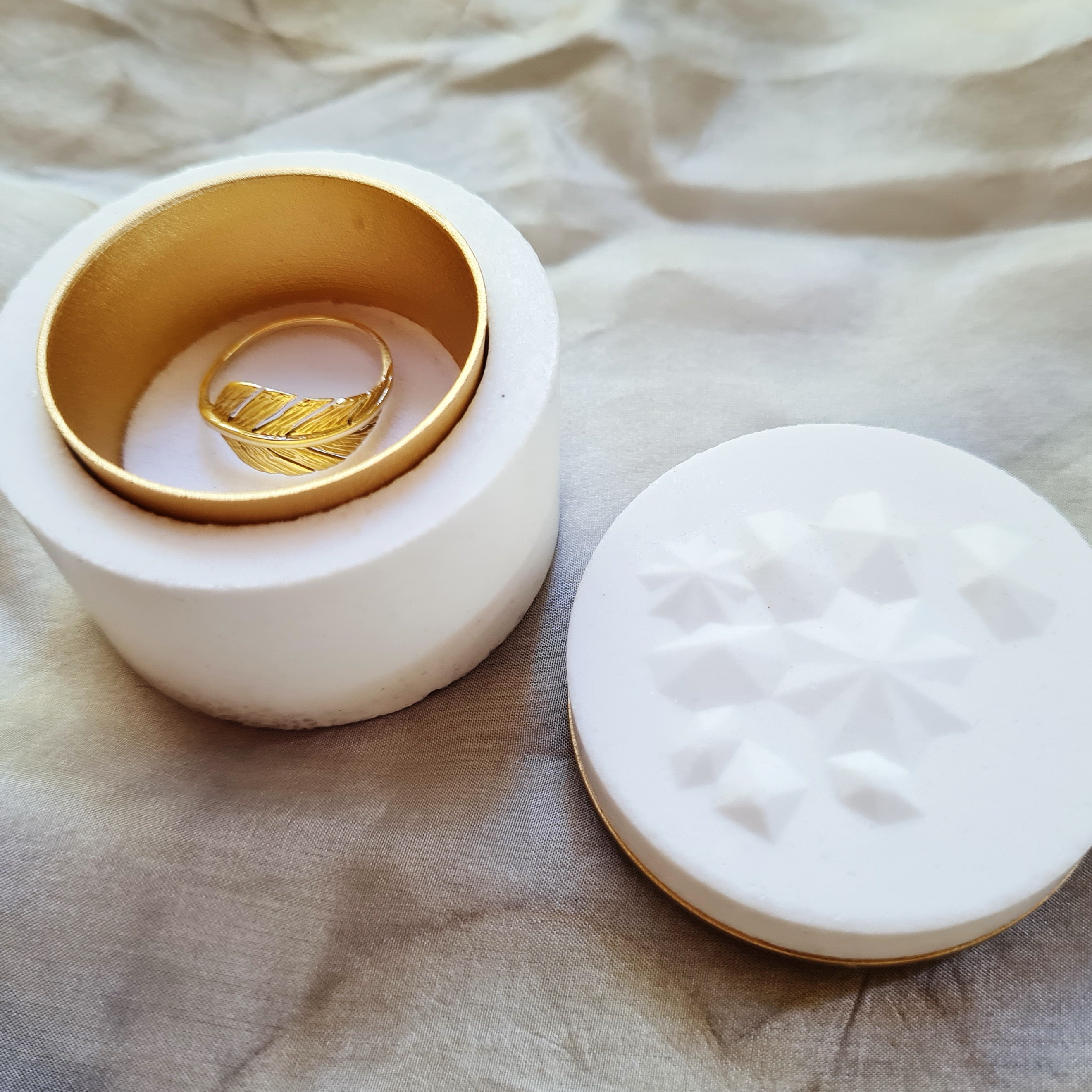 Wedding Gift Gold Ring Box Set of 2 Engagement Ring Box Etsy