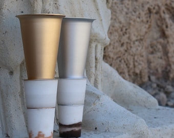 Passover Table Cup Set, Judaica Gift,  Made of Dead Sea Salt, Eco friendly Design, Made in Israel