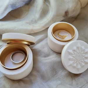Gold Ring Box, Engagement Ring Box, Handcrafted Ring Box