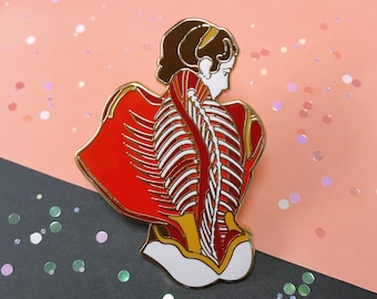 The Flayed Angel Enamel Pin Art and Anatomy Gift