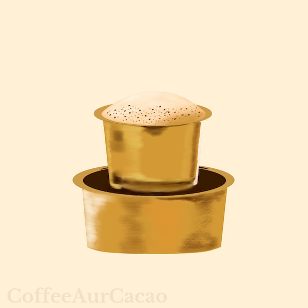 Filter Coffee | South Indian Filter Coffee Digital Art | Downloadable Filter Coffee