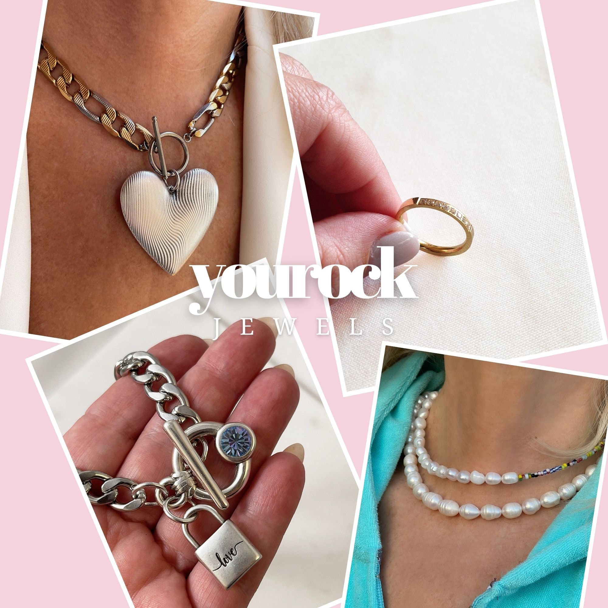 Padlock Bracelet, Chunky Silver Bracelet, Cuban Link Chain