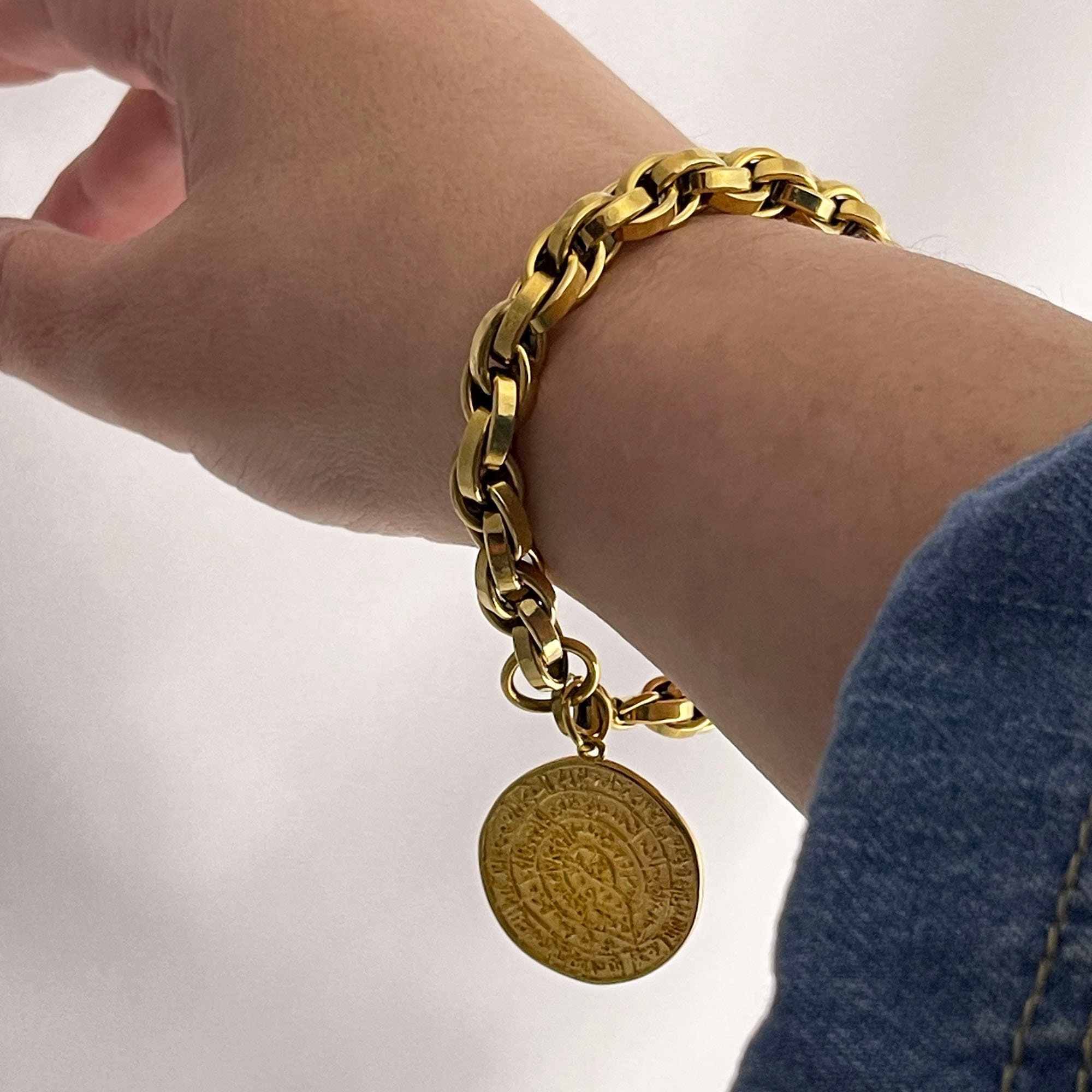 ★ Massimo Dutti★ Coin Bracelet 04603514808 Massimo Dutti Bracelet - silver-coloured - Zalando.co.uk