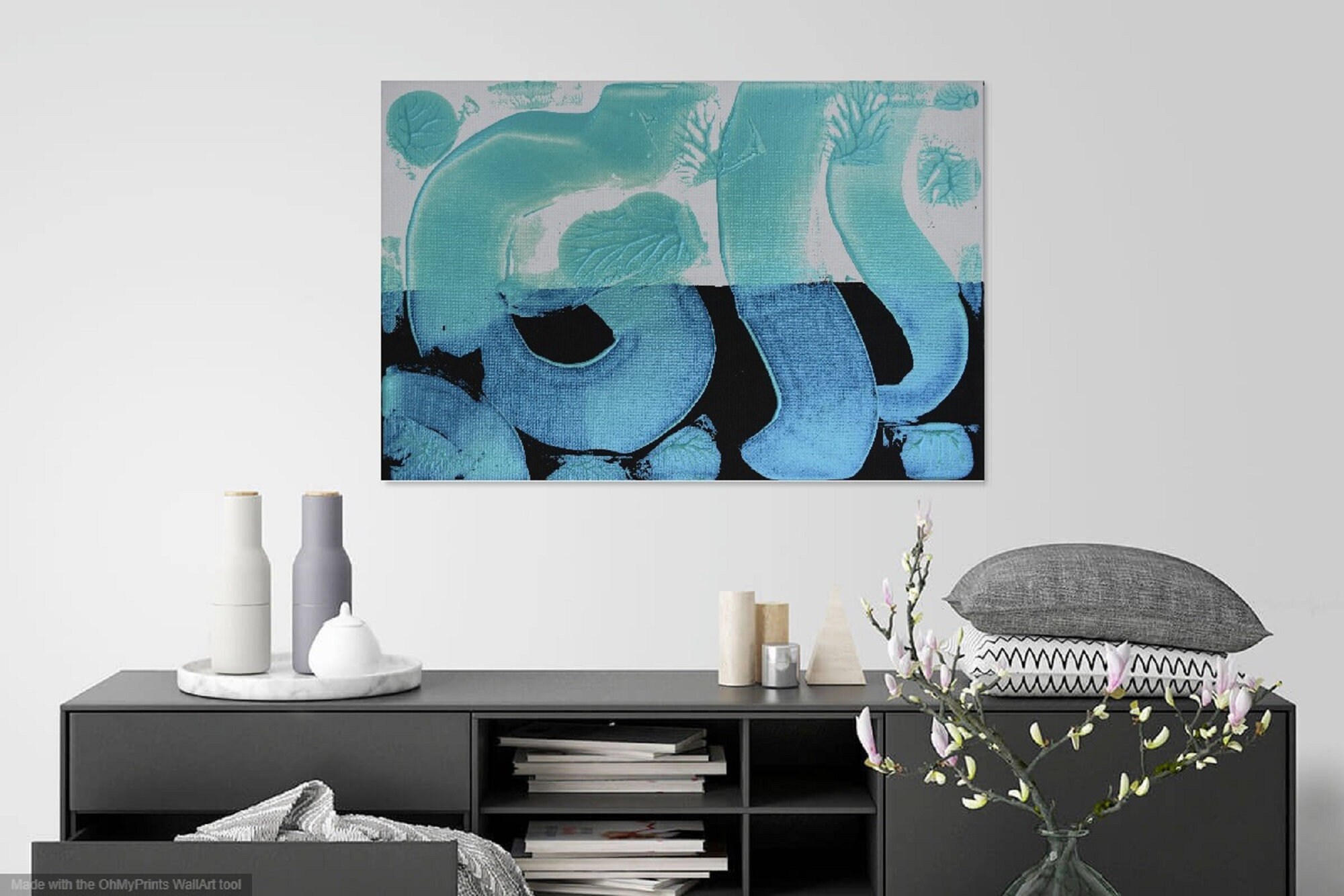 Abstract painting wall art. Abstract art print on canvas or | Etsy