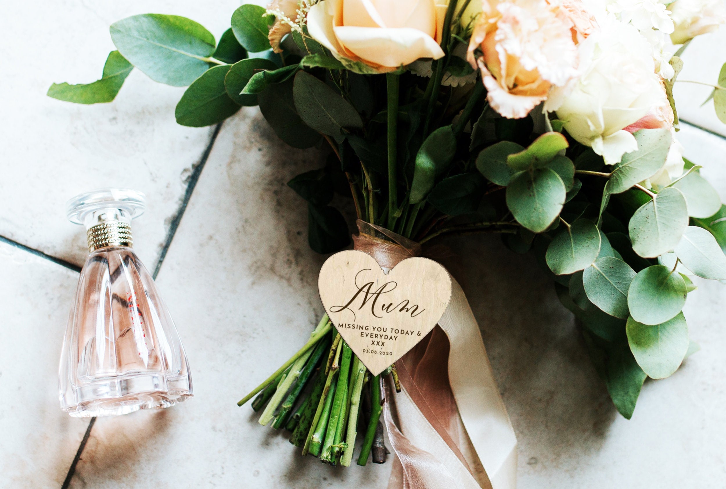 Bridal bouquet charm personalised memorial charm Etsy