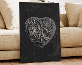 Stampa gotica Dark Heart - Decorazione in stile vittoriano