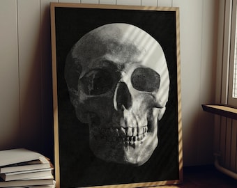 Black and White Fine Art Skull Print