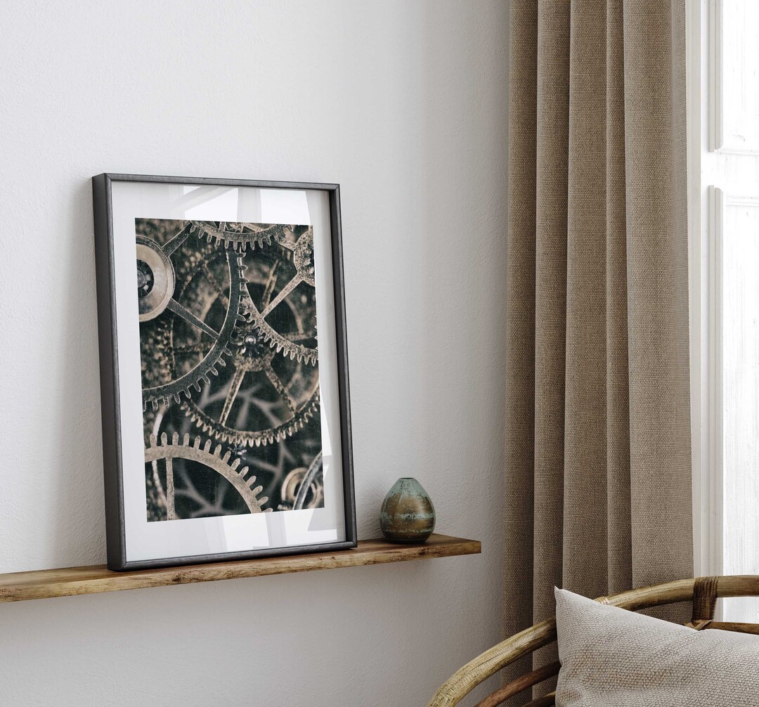 Goth Steampunk Art Print Steampunk Wall Art Cog Wheels - Etsy