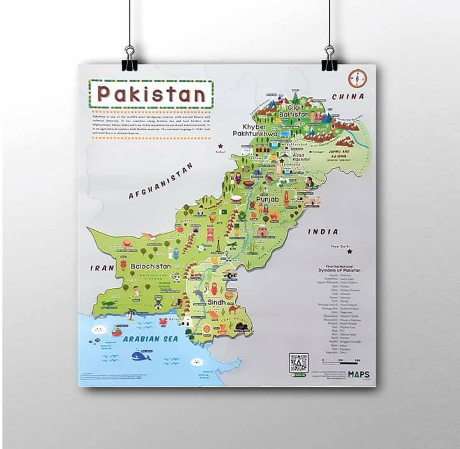 Kids Map of Pakistan - Etsy