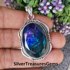 Anello Tanzanite Naturale 18.5 Carati Argento 925 Fatto A Mano - Regalo