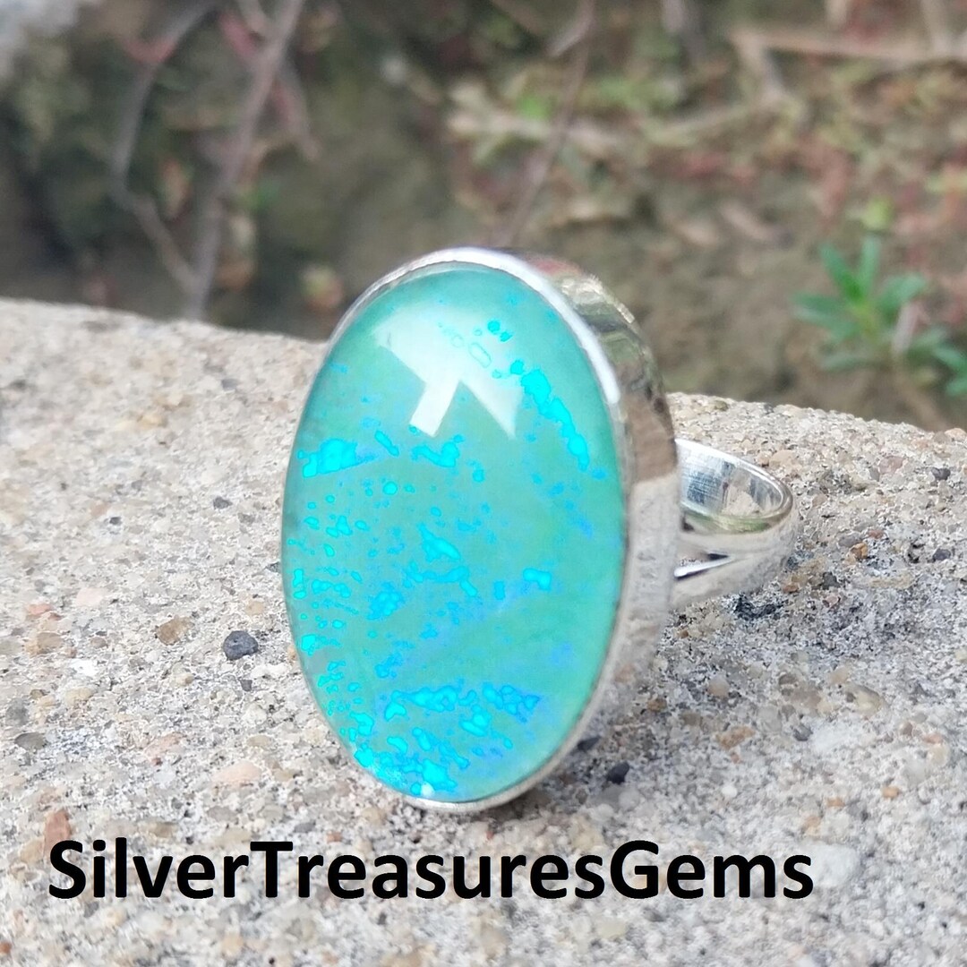 Australian Triplet Opal Ring Handmade 925 Sterling Silver Jewelry - Etsy