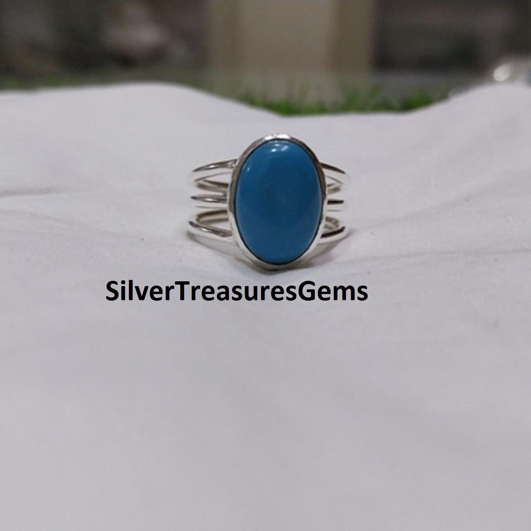 Sleeping Beauty Turquoise Ring: Handmade 925 Sterling Silver Jewelry - Etsy