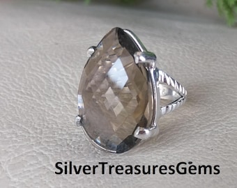 Natural Morganite Gemstone Ring 925 Sterling Silver Artisan Jewelry