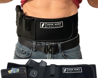 Sticky Holsters Belly Band Holster - Elastic Concealed Carry Band For Men & Women, Small (Black)