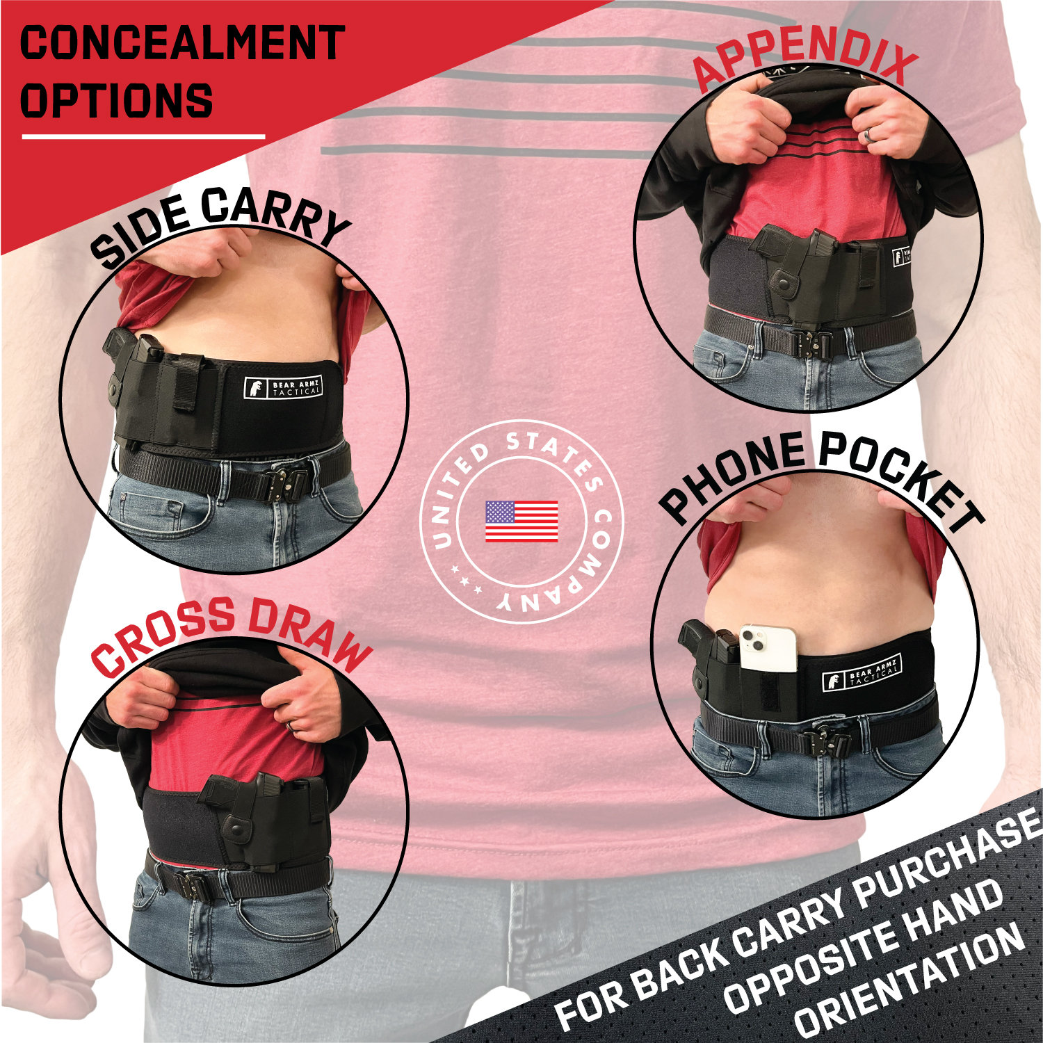 Belly Band Holster for Concealed Carry IWB Holster Universal Holster