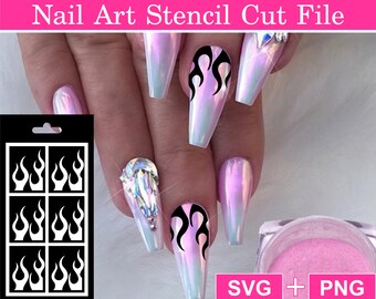 Nail Decal Svg Etsy