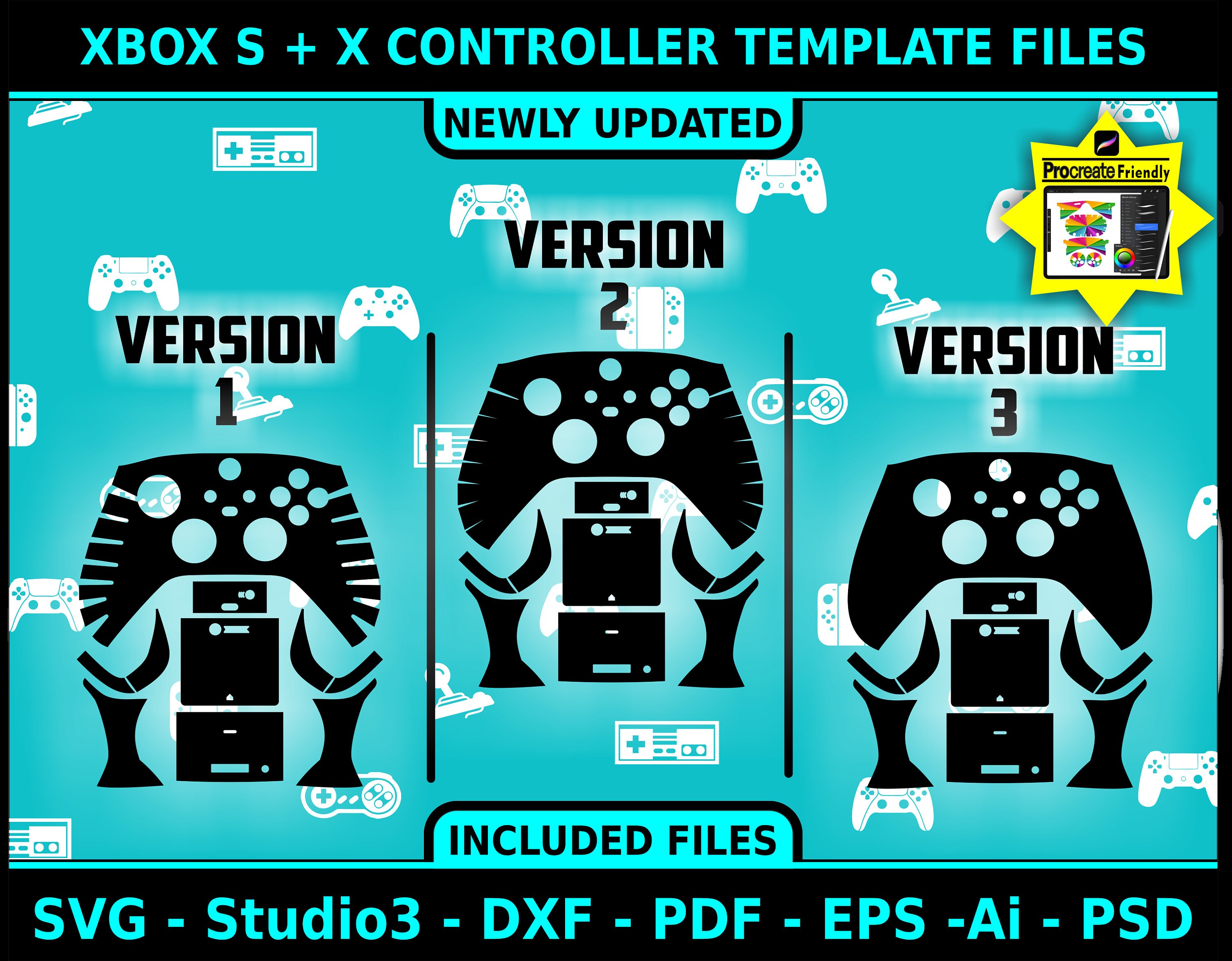 xbox-series-controller-skin-full-wrap-skin-cutting-template-dxf-svg