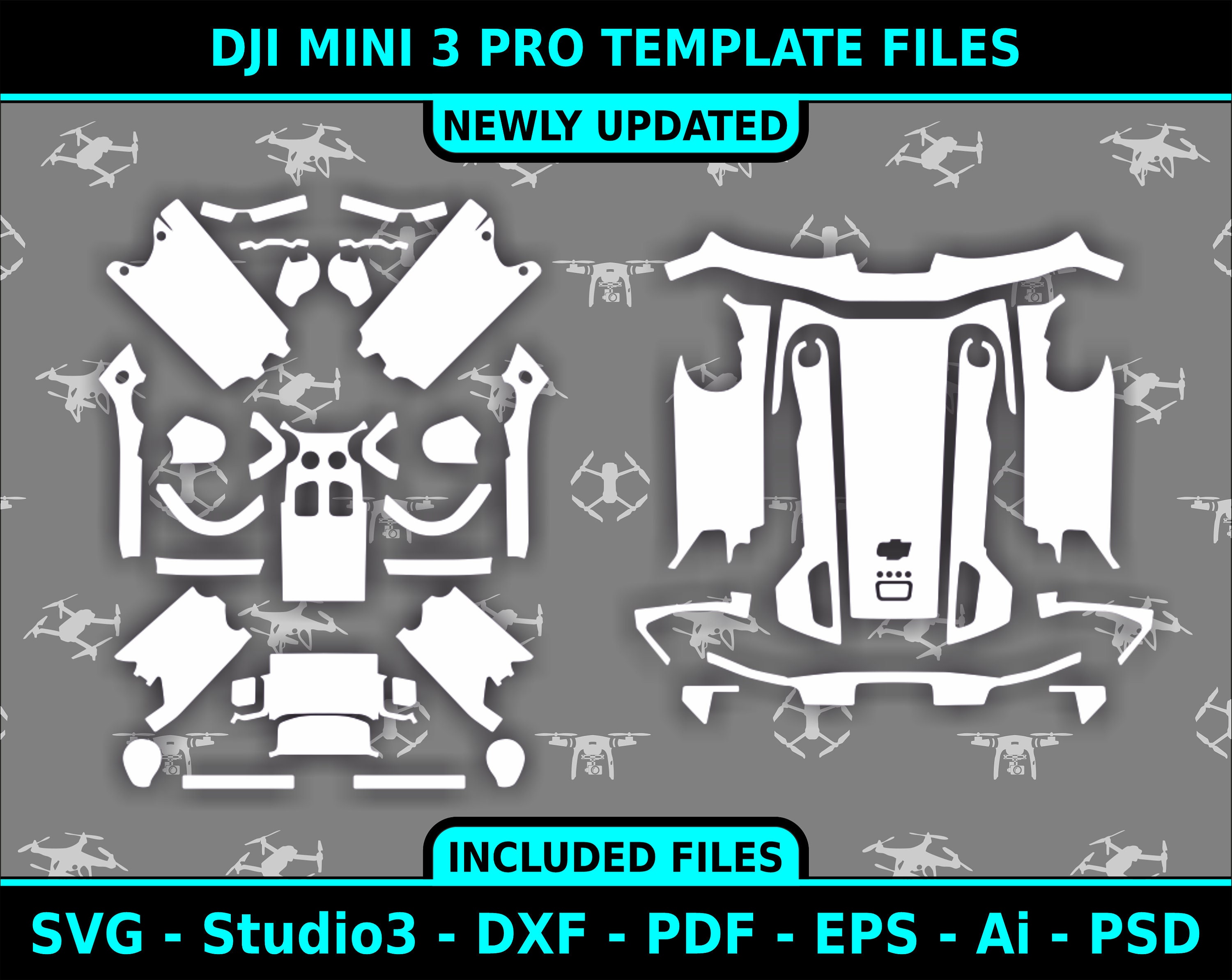 Dji Mini 3 Pro Skin Template