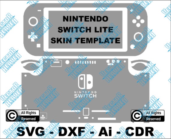 Nintendo Switch Lite Console Skin Template, SVG DXF Cut File, Wrap ...