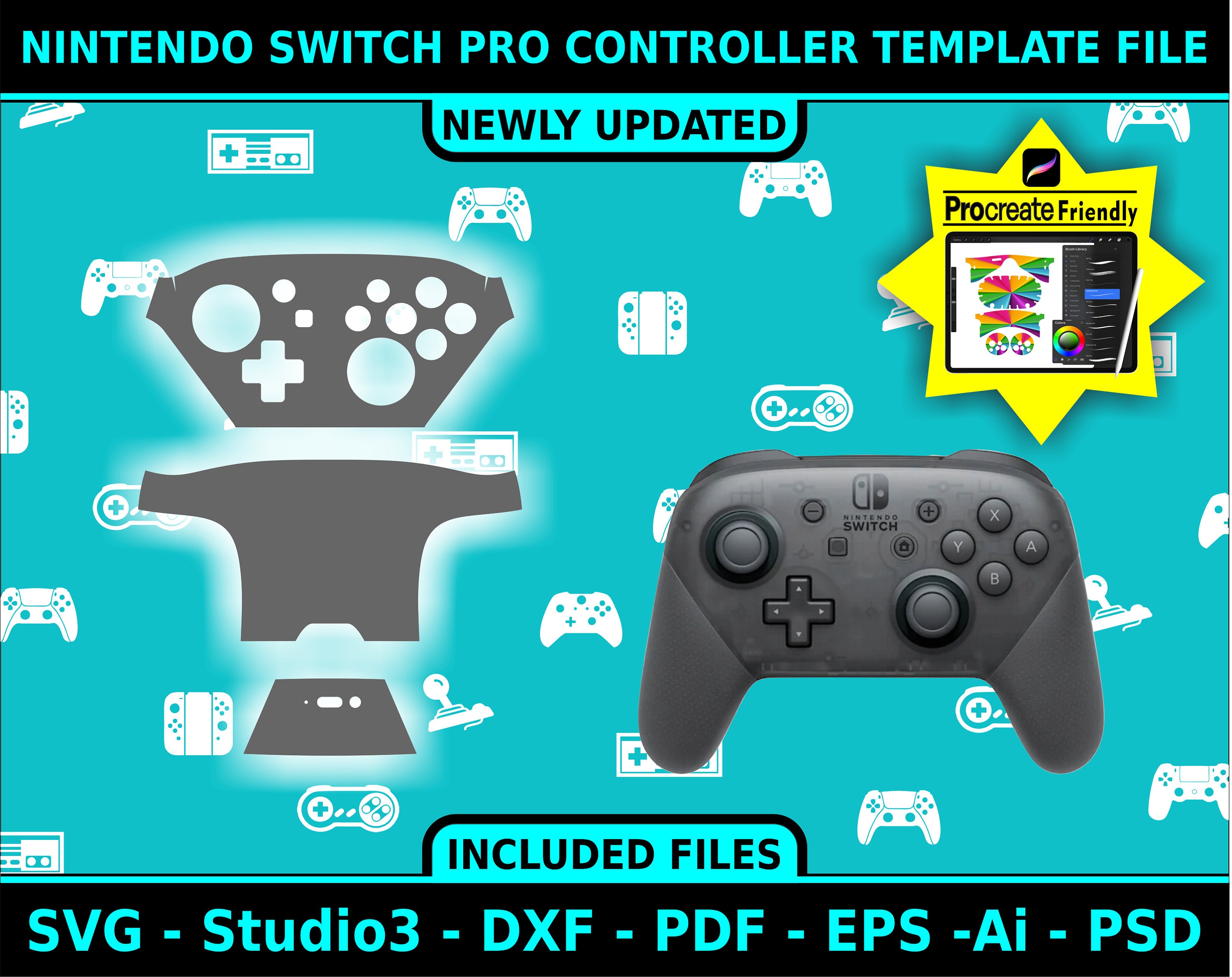 NS Pro Controller Skin Template - Etsy