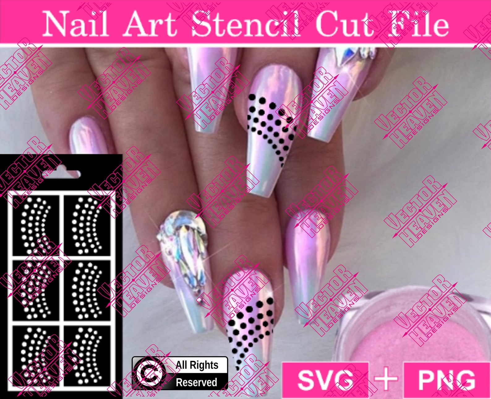 4. Nail Art Stencil Kit with 10 Colors - wide 4