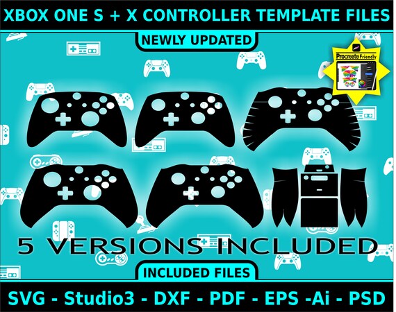 xbox one s xbox one x controller skin decal sticker template etsy