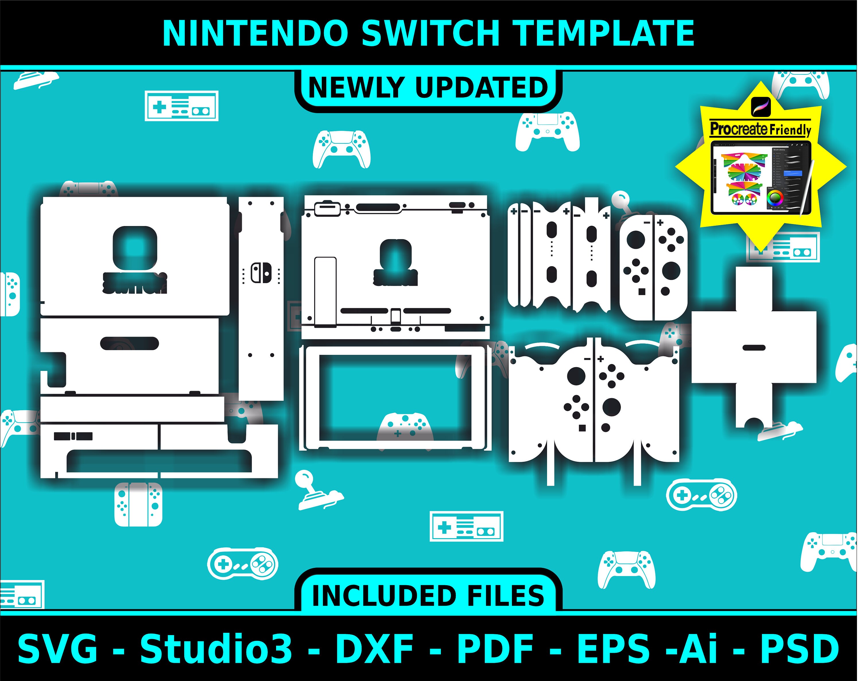 NS Console Skin Template - Etsy