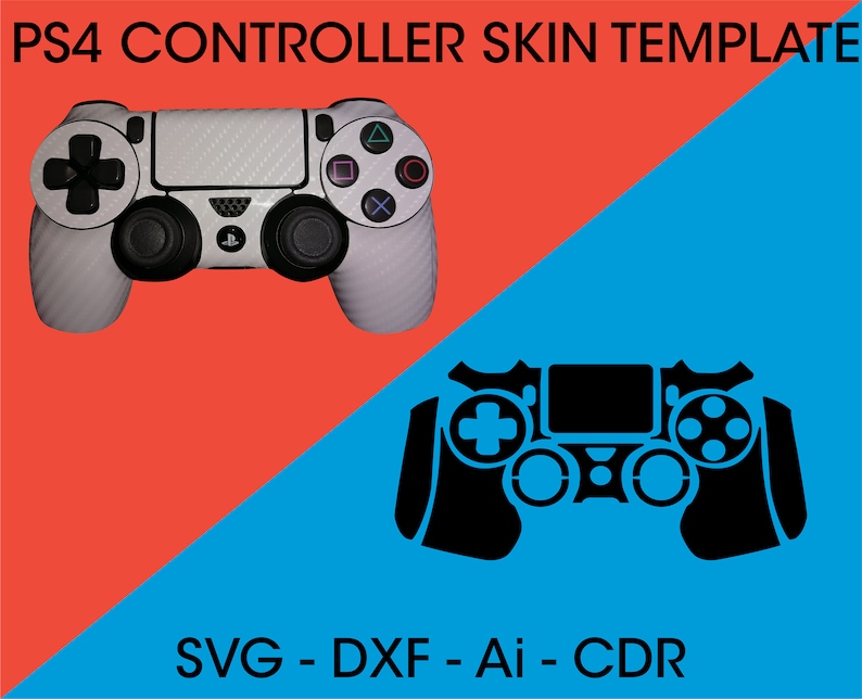 Download PS4 Playstation 4 Dualshock 4 Controller Skin Template File | Etsy