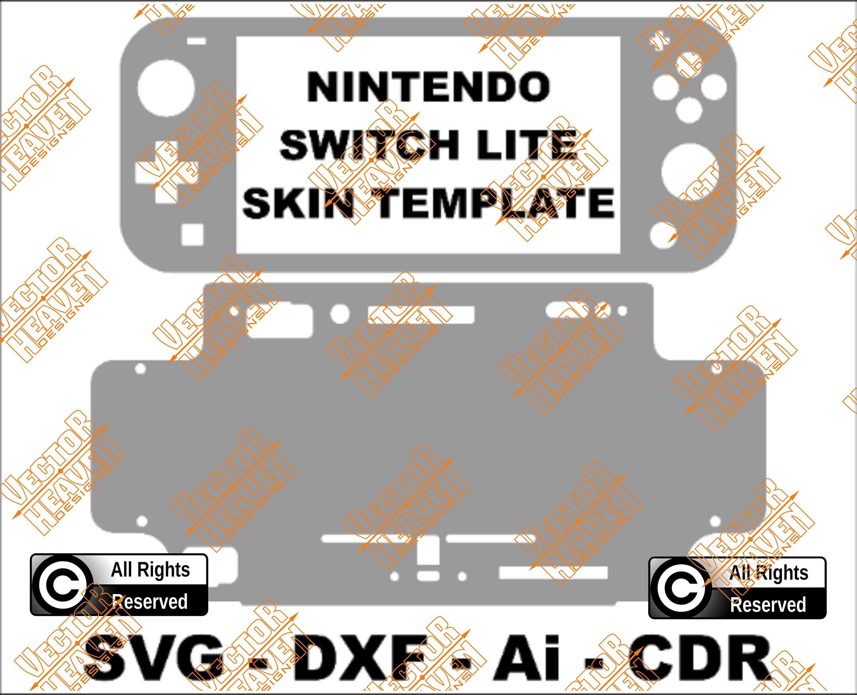 Download Nintendo Switch Lite Skin Template Svg Cut File Diy Wrap Etsy