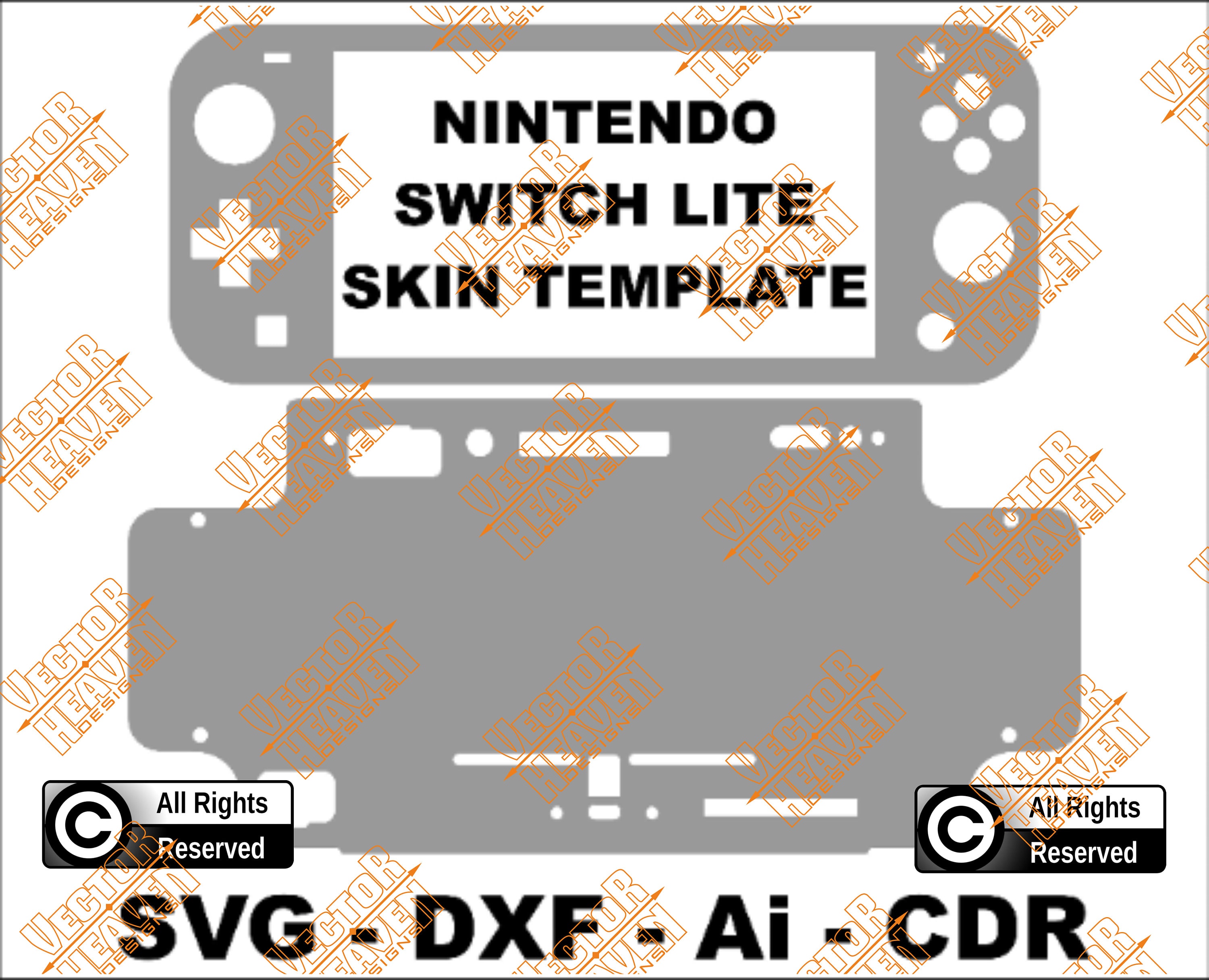 Download Nintendo Switch Lite Skin Template Svg Cut File Diy Wrap Etsy