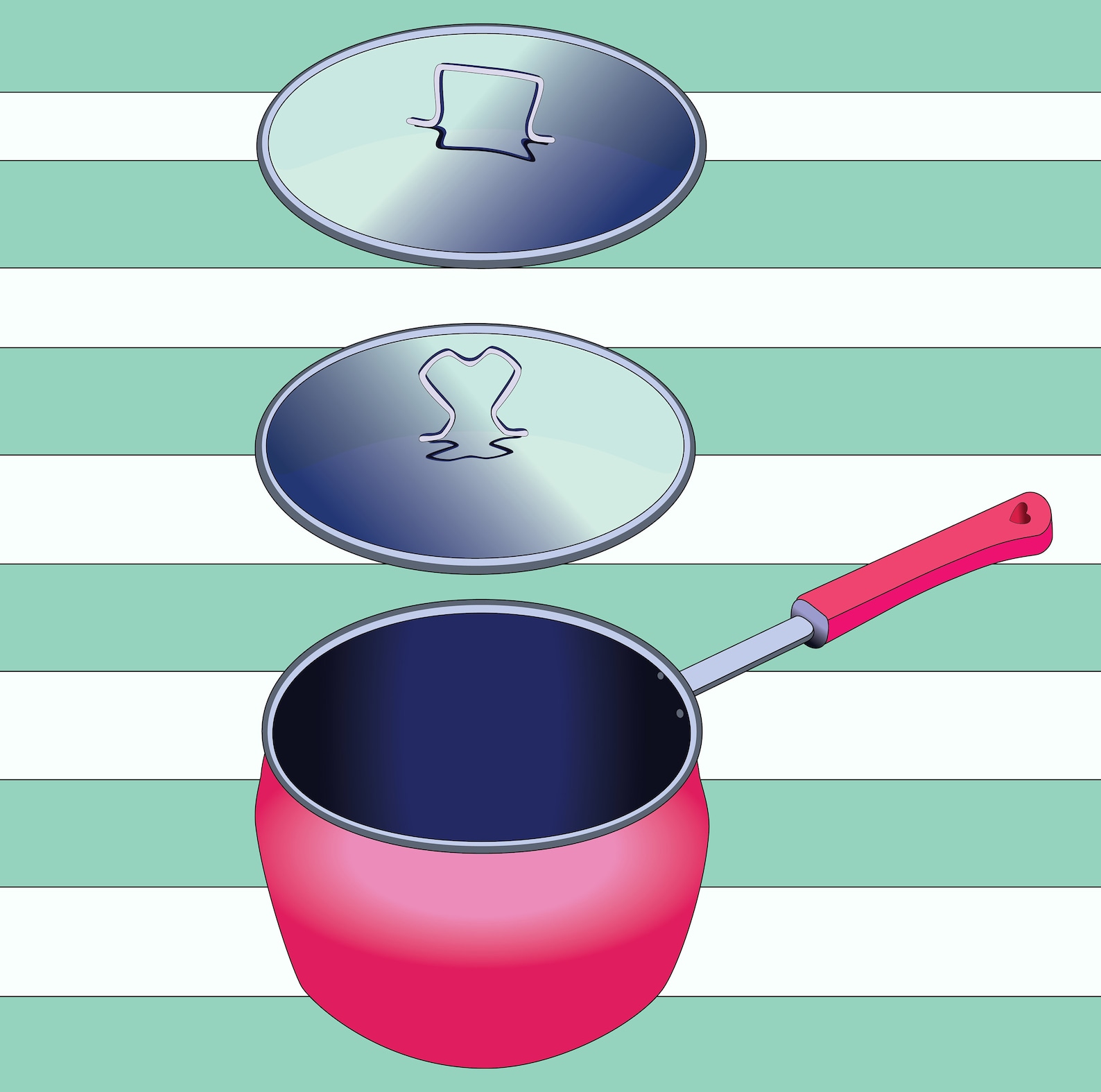 Pink Cooking Pots and Pans Clip Art Etsy