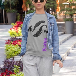 Playful Pisces zodiac Short sleeve t-shirt