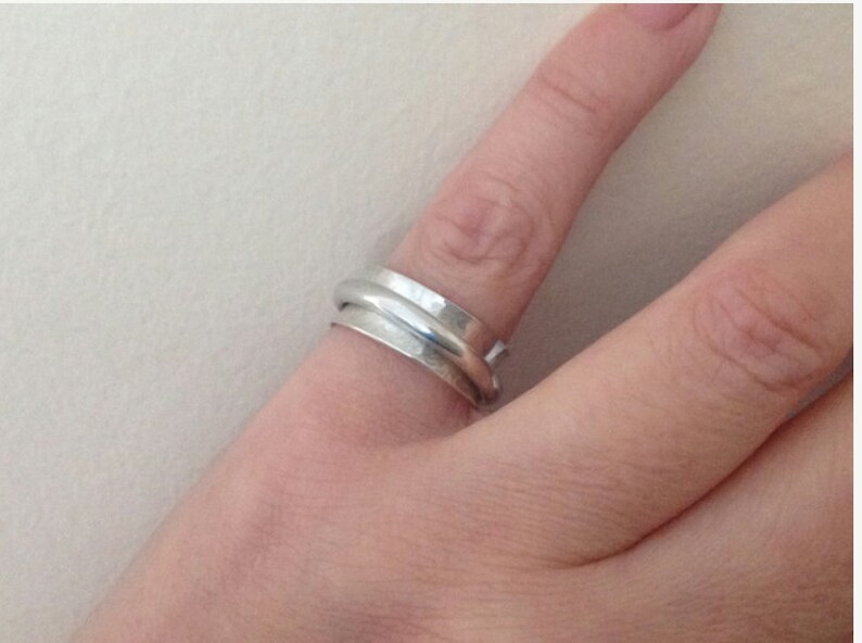 Sterling Silver Ring Hammered ring Thumb Ring Spinner Ring Fidget Ring Worry Ring Sterling Silver 925