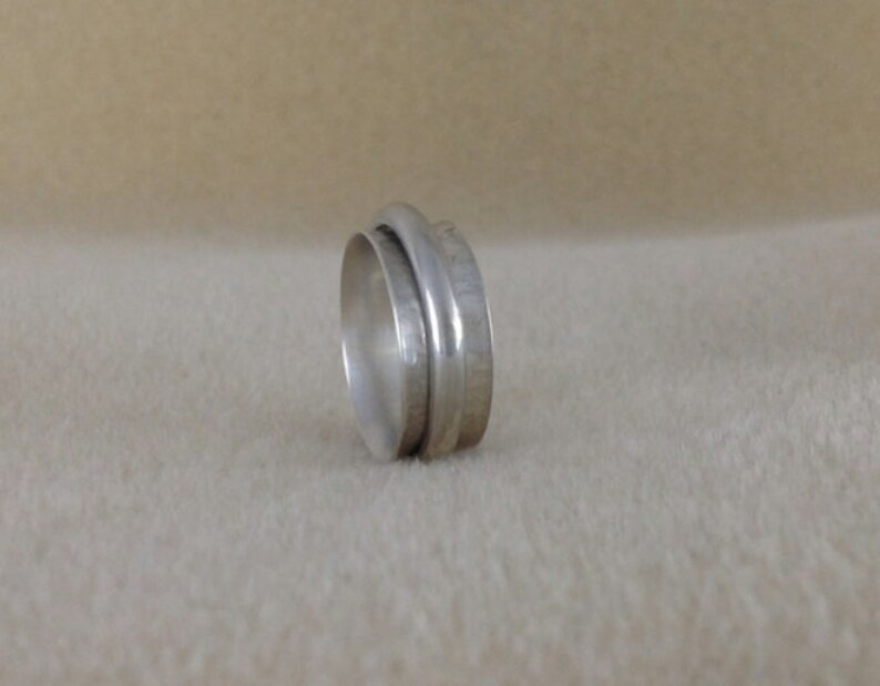 Sterling Silver Ring Hammered ring Thumb Ring Spinner Ring Fidget Ring Worry Ring Sterling Silver 925