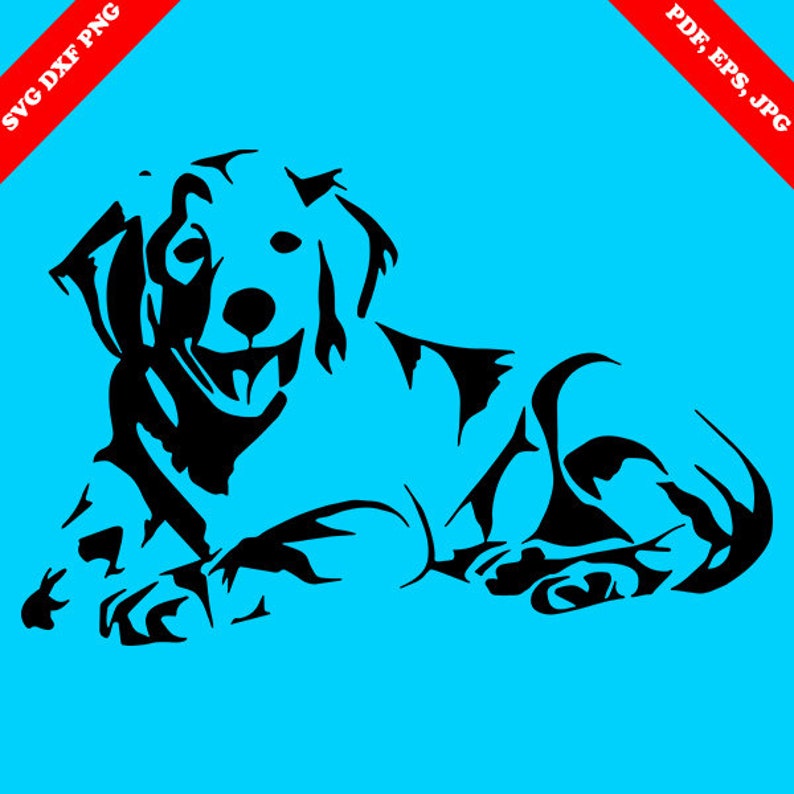 Download Golden Retriever SVG png jpg eps pdf dxf for Cricut | Etsy